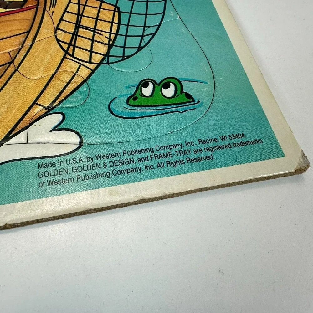 1990 Looney‎ Tunes Puzzle Bugs Bunny Daffy Taz Frame Tray VTG 90s Made in USA